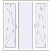 REHAU Euro 60 1500x1600 мм Білий (RAL 9016) з двох сторін