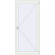 REHAU Euro 60 900x1999 мм Білий (RAL 9016) з двох сторін REHAU Euro 60 900x1999 мм Білий (RAL 9016) з двох сторін