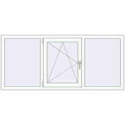 REHAU Euro 60 1800x800 мм Білий (RAL 9016) з двох сторін
