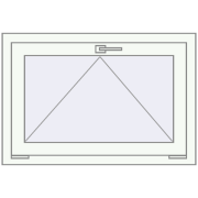 REHAU Euro 70 870x590 мм Білий (RAL 9016) з двох сторін