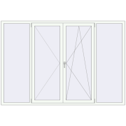 REHAU Euro 60 2500x1700 мм Білий (RAL 9016) з двох сторін