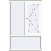 Вікна 1000x1500 мм REHAU Euro 70 Білий (RAL 9016) з двох сторін