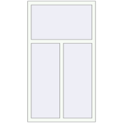 REHAU Brillant-Design 930x1650 мм Білий (RAL 9016) з двох сторін
