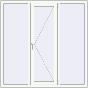 Вікна 1500x1500 мм REHAU Euro 70 Білий (RAL 9016) з двох сторін