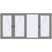 Altest Pony 375 2400x1200 мм RAL 9007 Grey aluminium з двох сторін