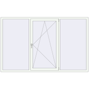 REHAU Euro 60 2400x1500 мм Білий (RAL 9016) з двох сторін