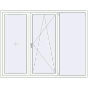 REHAU Euro 70 2200x1700 мм Білий (RAL 9016) з двох сторін