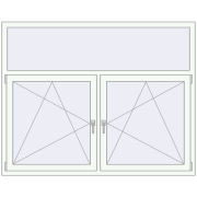 REHAU Euro 70 1760x1400 мм Білий (RAL 9016) з двох сторін