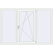 REHAU Euro 70 1920x1330 мм Білий (RAL 9016) з двох сторін REHAU Euro 70 1920x1330 мм Білий (RAL 9016) з двох сторін