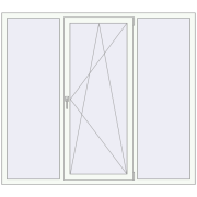 REHAU Euro 70 1860x1650 мм Білий (RAL 9016) з двох сторін