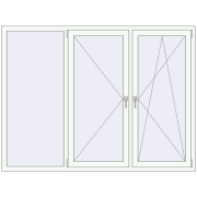 Вікна 2000x1500 мм REHAU Euro 70 Білий (RAL 9016) з двох сторін