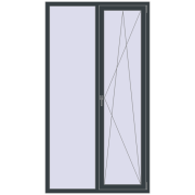 Altest Pony 375 1200x2200 мм RAL 7016 Anthracite grey з двох сторін Altest Pony 375 1200x2200 мм RAL 7016 Anthracite grey з двох сторін