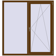 REHAU Brillant-Design 1500x1600 мм WALNUT з двох сторін