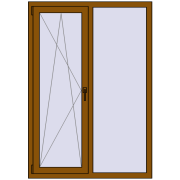 REHAU SYNEGO MD 1120x1600 мм GOLDEN OAK з двох сторін