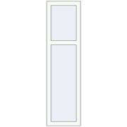 REHAU Euro 60 400x1470 мм Білий (RAL 9016) з двох сторін