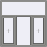 Altest Pony 375 1500x1500 мм RAL 9007 Grey aluminium з двох сторін Altest Pony 375 1500x1500 мм RAL 9007 Grey aluminium з двох сторін