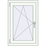 REHAU Euro 70 580x860 мм Білий (RAL 9016) з двох сторін