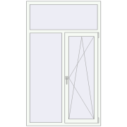 REHAU Brillant-Design 1110x1860 мм Білий (RAL 9016) з двох сторін REHAU Brillant-Design 1110x1860 мм Білий (RAL 9016) з двох сторін