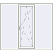 REHAU Euro 60 1600x1430 мм Білий (RAL 9016) з двох сторін