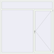 REHAU SYNEGO MD 2400x2400 мм Білий (RAL 9016) з двох сторін