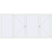 REHAU Euro 60 3350x1600 мм Білий (RAL 9016) з двох сторін REHAU Euro 60 3350x1600 мм Білий (RAL 9016) з двох сторін