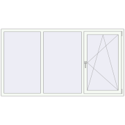 REHAU Euro 70 2200x1200 мм Білий (RAL 9016) з двох сторін