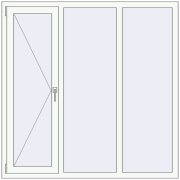 Вікна 1500x1500 мм REHAU Euro 60 Білий (RAL 9016) з двох сторін