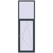 REHAU Euro 70 860x2660 мм ANTHRACITE_GREY_STRUKTURAL з двох сторін