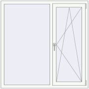 REHAU SYNEGO MD 1400x1400 мм Білий (RAL 9016) з двох сторін