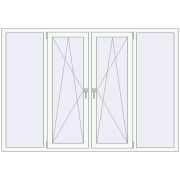 REHAU Euro 60 2080x1450 мм Білий (RAL 9016) з двох сторін