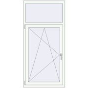 REHAU Euro 60 818x1690 мм Білий (RAL 9016) з двох сторін REHAU Euro 60 818x1690 мм Білий (RAL 9016) з двох сторін