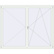 REHAU Euro 60 2200x1800 мм Білий (RAL 9016) з двох сторін