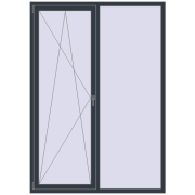 REHAU Euro 70 1520x2150 мм ANTHRACITE_GREY_STRUKTURAL з двох сторін REHAU Euro 70 1520x2150 мм ANTHRACITE_GREY_STRUKTURAL з двох сторін