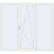REHAU Euro 70 2100x1900 мм Білий (RAL 9016) з двох сторін