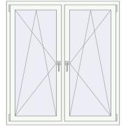 REHAU Euro 70 1340x1430 мм Білий (RAL 9016) з двох сторін REHAU Euro 70 1340x1430 мм Білий (RAL 9016) з двох сторін