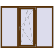 REHAU Euro 60 1560x1240 мм WALNUT з двох сторін REHAU Euro 60 1560x1240 мм WALNUT з двох сторін