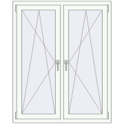 Вікна 1100x1350 мм REHAU Euro 70 Білий (RAL 9016) з двох сторін