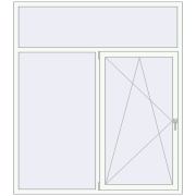 Вікна 1750x2000 мм REHAU Brillant-Design Білий (RAL 9016) з двох сторін Вікна 1750x2000 мм REHAU Brillant-Design Білий (RAL 9016) з двох сторін