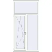 REHAU Euro 70 960x1880 мм Білий (RAL 9016) з двох сторін REHAU Euro 70 960x1880 мм Білий (RAL 9016) з двох сторін