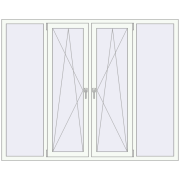 REHAU Euro 70 2000x1600 мм PEARL_WHITE_BEIGE_52L-2 ззовні REHAU Euro 70 2000x1600 мм PEARL_WHITE_BEIGE_52L-2 ззовні