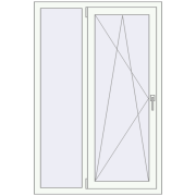 REHAU Euro 70 1000x1500 мм Білий (RAL 9016) з двох сторін REHAU Euro 70 1000x1500 мм Білий (RAL 9016) з двох сторін