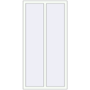 REHAU Euro 70 850x1700 мм Білий (RAL 9016) з двох сторін