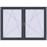 REHAU Euro 70 1800x1300 мм ANTHRACITE_GREY_STRUKTURAL з двох сторін REHAU Euro 70 1800x1300 мм ANTHRACITE_GREY_STRUKTURAL з двох сторін