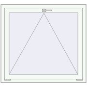 REHAU Euro 60 1050x960 мм Білий (RAL 9016) з двох сторін