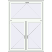 REHAU Euro 70 1220x1750 мм Білий (RAL 9016) з двох сторін