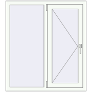 REHAU Euro 60 1000x1120 мм Білий (RAL 9016) з двох сторін