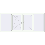 REHAU Euro 60 2730x1150 мм Білий (RAL 9016) з двох сторін