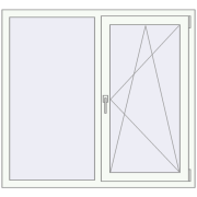 REHAU Euro 60 1300x1200 мм Білий (RAL 9016) з двох сторін