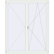 REHAU Euro 70 1800x2200 мм Білий (RAL 9016) з двох сторін REHAU Euro 70 1800x2200 мм Білий (RAL 9016) з двох сторін