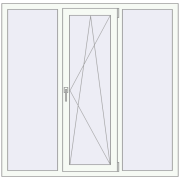 REHAU Euro 70 1500x1470 мм Білий (RAL 9016) з двох сторін